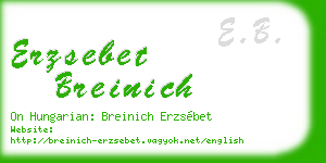 erzsebet breinich business card